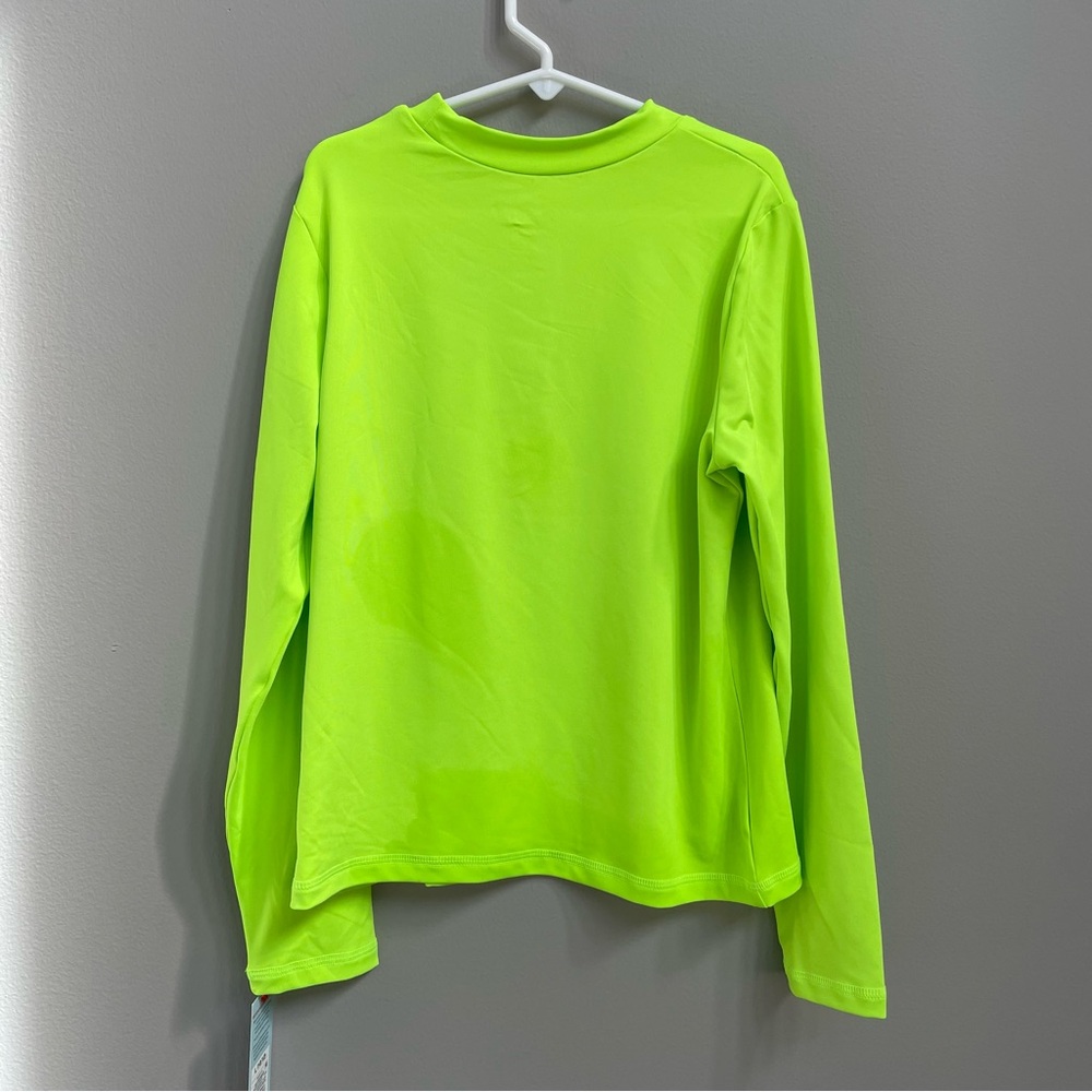 🎉HP🎉 Boys Long-Sleeve Swim Rash Guard - Neon Lime Green - Size Large (10/12) - Picture 8 of 8
